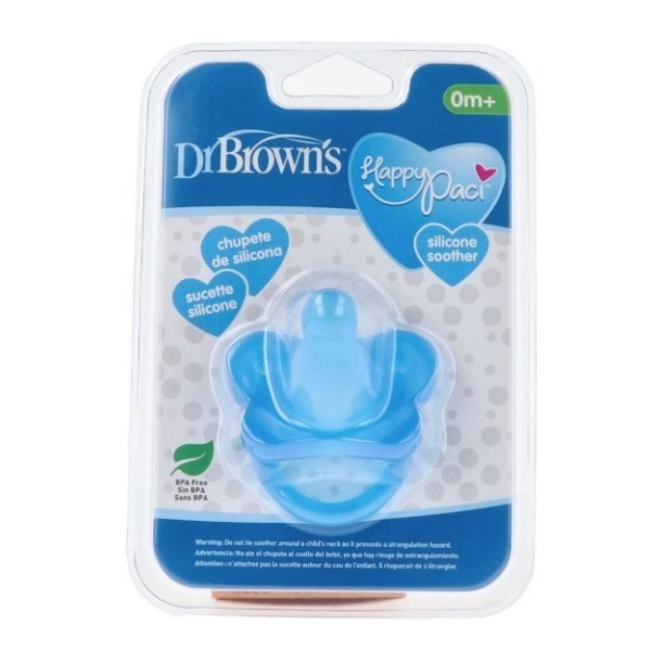 Dr. Browns Chupete Silicona 1 sola pieza +0 meses Azul