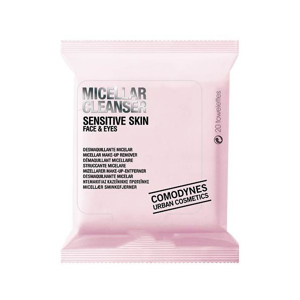Comodynes Toallitas Desmaquillantes Micelar Cara y Ojos. 20toallitas