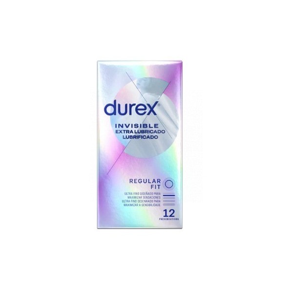 Durex Invisible Preservativo Extra Fino Extra Lubricado 12uds