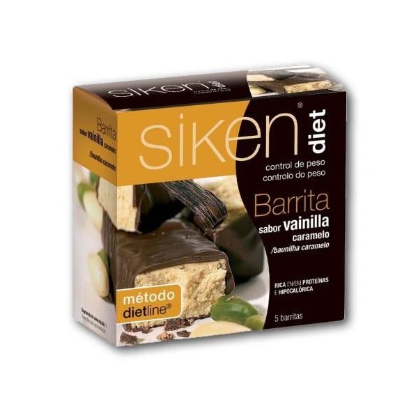 Siken Diet Barrita Vainilla Caramelo 5uds