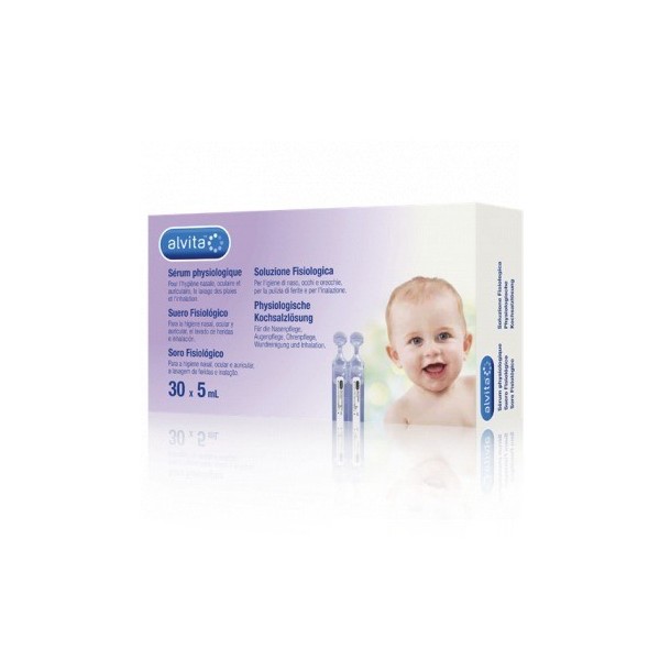 Alvita Suero Fisiológico  Esteril  Aerosolterapia 30 Ampollas 5 Ml
