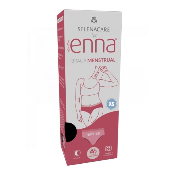 Enna Braga Menstrual Noche 1 Unidad Talla Xs Flujo Abundante Color Negro