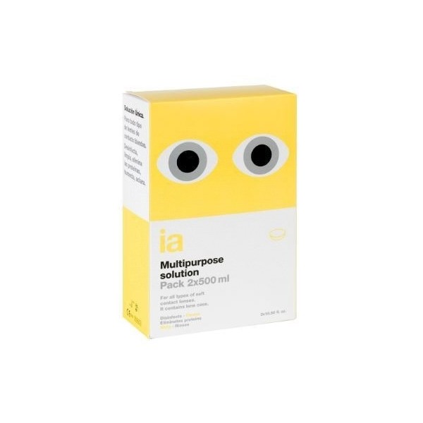Interapothek Solución Única Todo TIpo de Lentillas 2 x 500ml