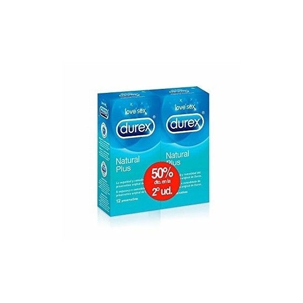 Durex Natural Plus Preservativos 12 + 12uds